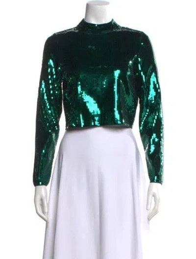 Pre-owned Sandro Mock Neck Sweater W/ Tags In Green