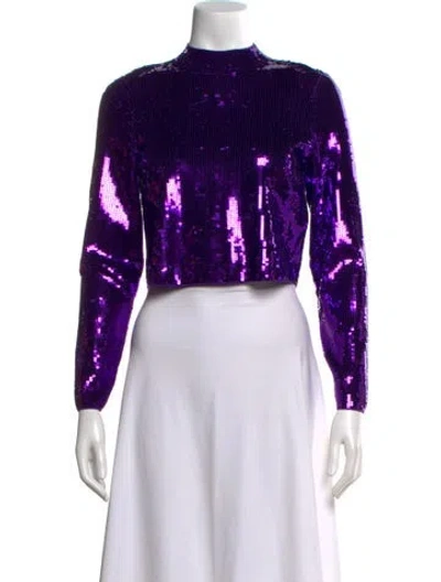 Pre-owned Sandro Mock Neck Sweater W/ Tags In Purple