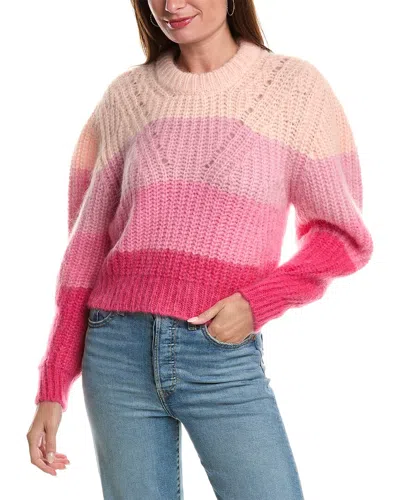 Sandro Chunky Knit Sweater In Pink