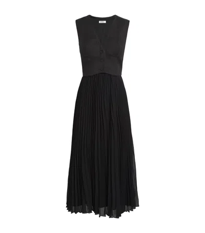Sandro Montaigne Maxi Dress In Black