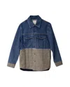 Sandro Moorea Mix Media Jacket In Multicolor Denim In Multi