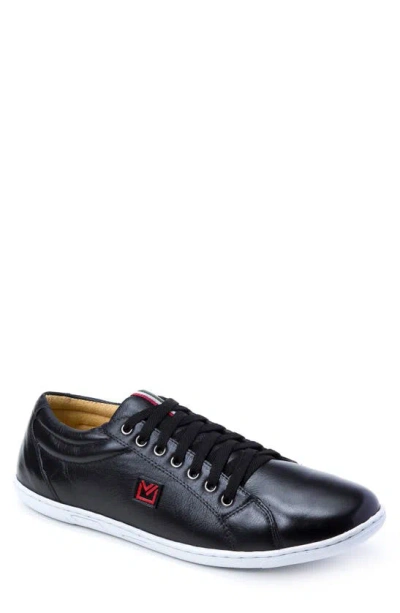 Sandro Moscoloni 7-eyelet Leather Sneaker In Black