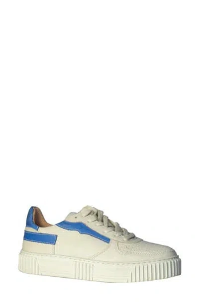 Sandro Moscoloni Marian Platform Sneaker In White Ivory/blue