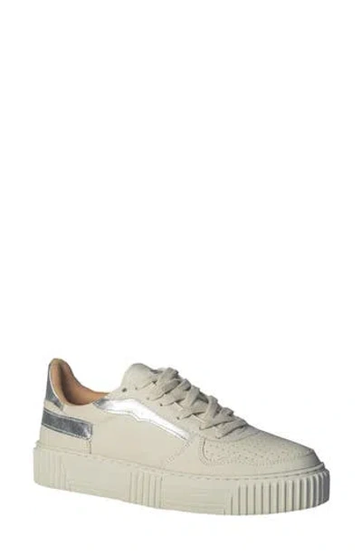 Sandro Moscoloni Marian Platform Sneaker In White Ivory/silver