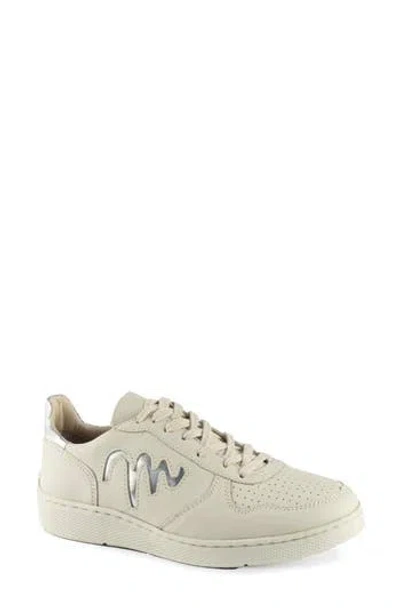 Sandro Moscoloni Perforated Low Top Sneaker In White/silver