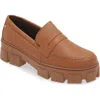 Sandro Moscoloni Platform Penny Loafer In Caramel