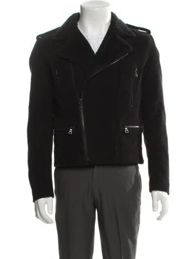 Pre-owned Sandro Moto Jacket In Black