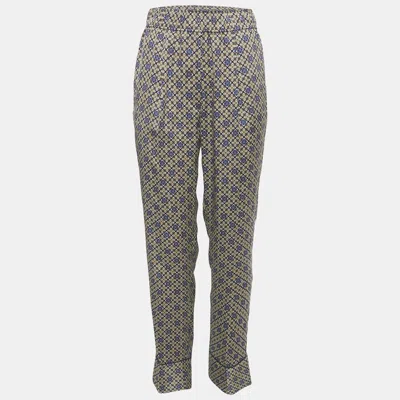 Pre-owned Sandro Multicolor Floral Print Satin Danny Trousers M