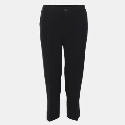 Pre-owned Sandro Navy Blue Jersey Elasticated Pants Xl