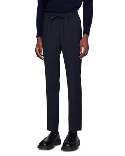 Sandro New Alpha Drawstring Pants In Black