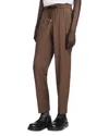 Sandro New Alpha Drawstring Pants In Brown