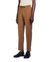 Sandro New Alpha Straight Leg Wool Blend Pants In Camel