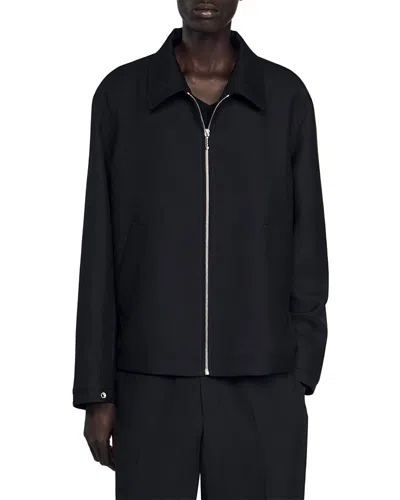 Sandro New Full Zip Jacket In Black