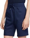 Sandro Gamma Cotton Blend Shorts In Dark Blue