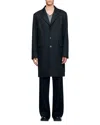 Sandro New Heather Wool Blend Broadcloth Coat In Black
