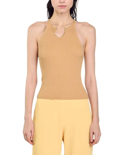 Sandro Nicky Sweater In Brown