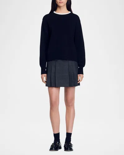 Sandro Nimbus Wool-blend Sweater In Black