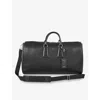 SANDRO SANDRO NOIR / GRIS LOGO-EMBOSSED COATED CANVAS WEEKENDER BAG