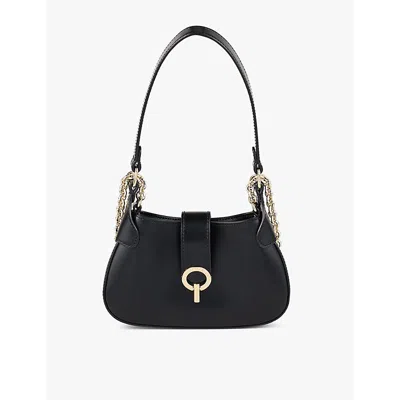 Sandro Womens  Sweet Janet Nano Leather Cross-body Bag In Noir / Gris