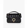 Sandro Womens  Yza Small Leather Shoulder Bag In Noir / Gris