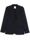 Sandro Notched-lapels Blazer In Blue