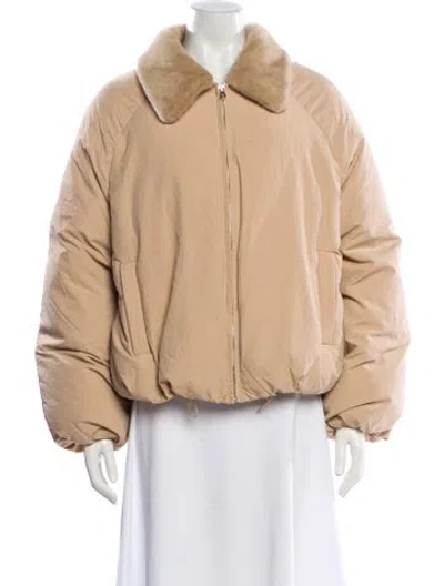 Pre-owned Sandro Nylon Coat W/ Tags In Neutral