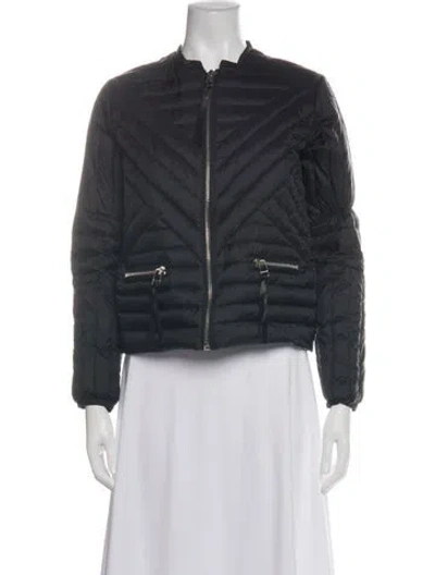 Pre-owned Sandro Nylon Down Jacket In Black