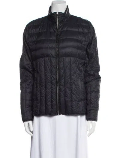 Pre-owned Sandro Nylon Down Jacket In Blue