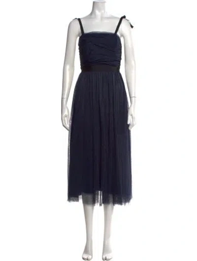 Pre-owned Sandro Nylon Midi Length Dress In Blue