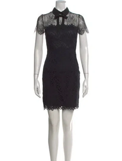 Pre-owned Sandro Nylon Mini Dress In Black