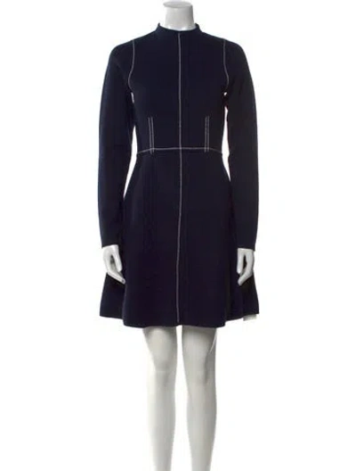 Pre-owned Sandro Nylon Mini Dress In Blue