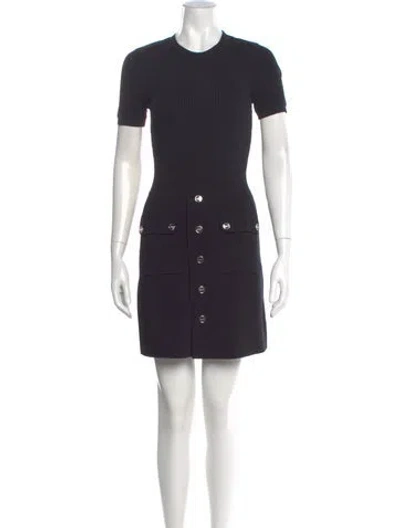 Pre-owned Sandro Nylon Mini Dress In Blue