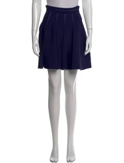Pre-owned Sandro Nylon Mini Skirt In Blue