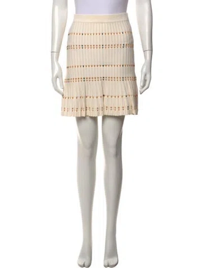 Pre-owned Sandro Nylon Mini Skirt In Neutral
