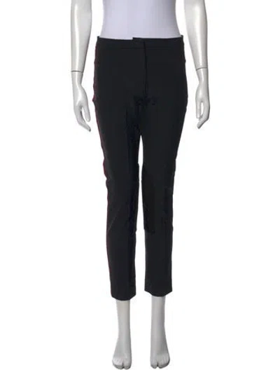 Pre-owned Sandro Nylon Straight Leg Pants In Black