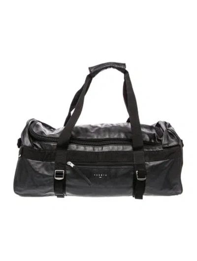Pre-owned Sandro Nylon Weekender Bag In Black
