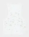 Sandro Oasis Embellished Racerback Tank Top In White