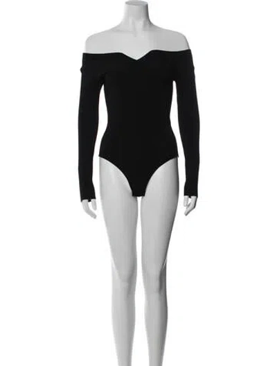 Pre-owned Sandro Off-the-shoulder Sweater In Black