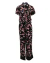 Sandro Olivier Jumpsuit In Floral Print Viscose In Multi
