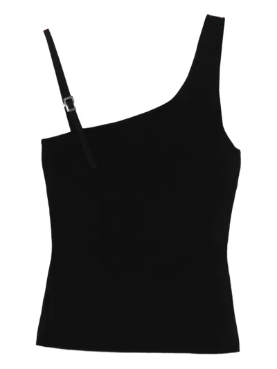 Sandro One-shoulder-design Top In Black
