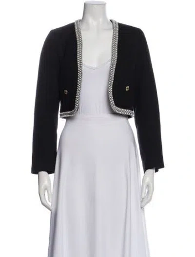 Pre-owned Sandro Open Front Sweater In Black