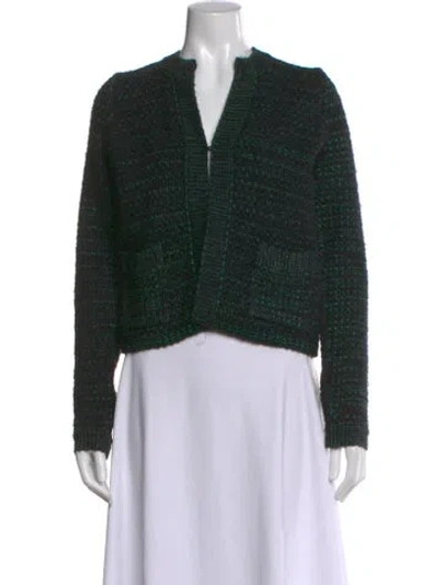 Pre-owned Sandro Open Front Sweater In Black
