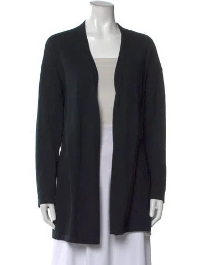 Pre-owned Sandro Open Front Sweater In Black