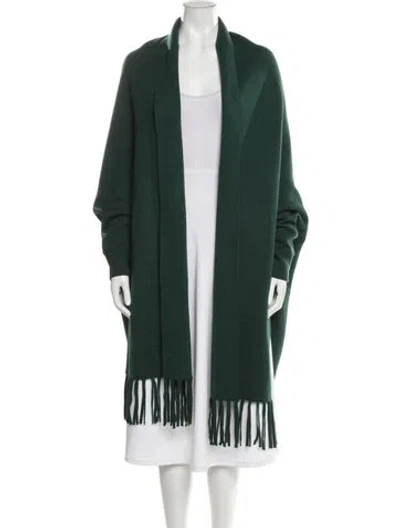 Pre-owned Sandro Open Front Sweater In Green