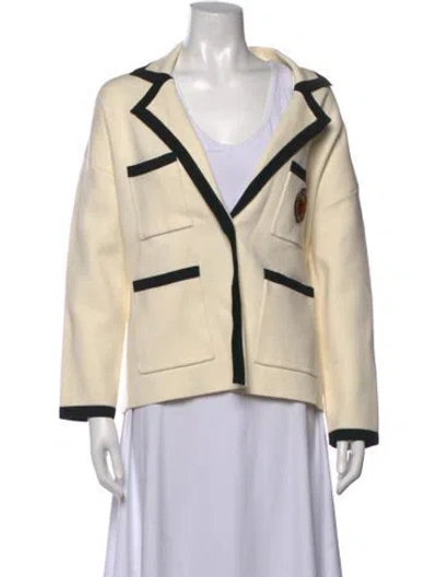 Pre-owned Sandro Open Front Sweater In Neutrals