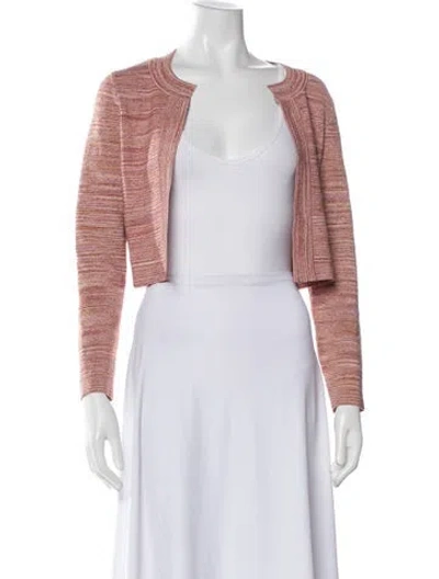 Pre-owned Sandro Open Front Sweater In Pink