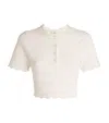 Sandro Open-knit Crop Top In Beige
