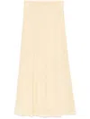 Sandro Open-knit Midi Skirt In Gold
