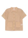 Sandro Elio Embellished Short-sleeve Cardigan In Brown