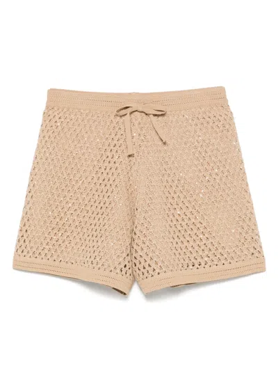 SANDRO OPEN-KNIT SHORTS